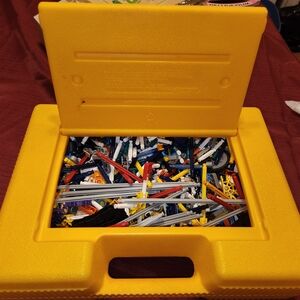 Creative Building Block Set with Yellow Case